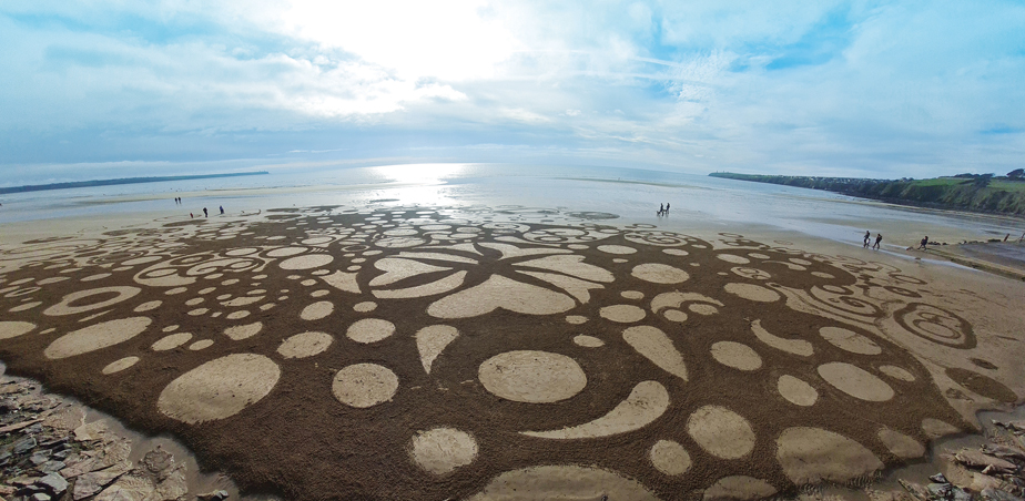 De La Salle College, Co Waterford art installation on beach