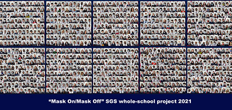 Mask On Mask Off, Sligo Grammar School photo installation