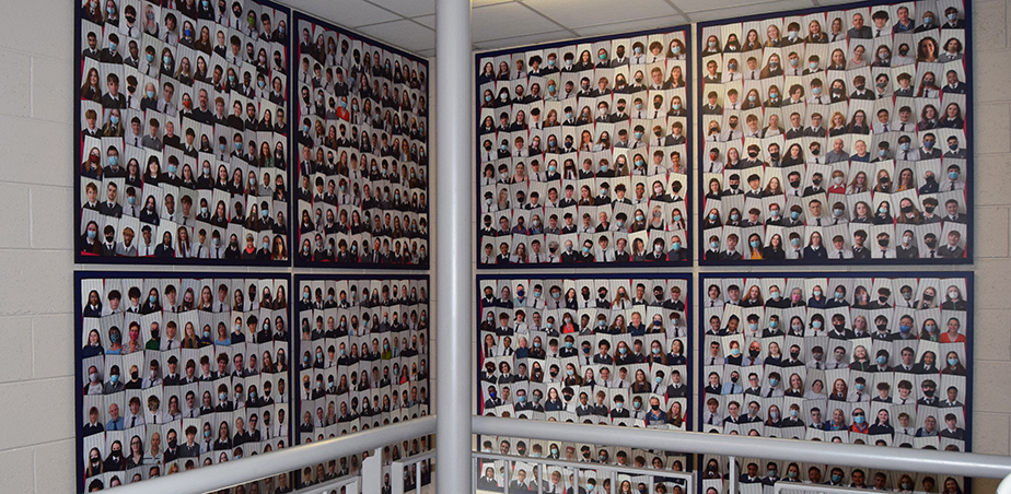 Mask On Mask Off, Sligo Grammar School photo installation