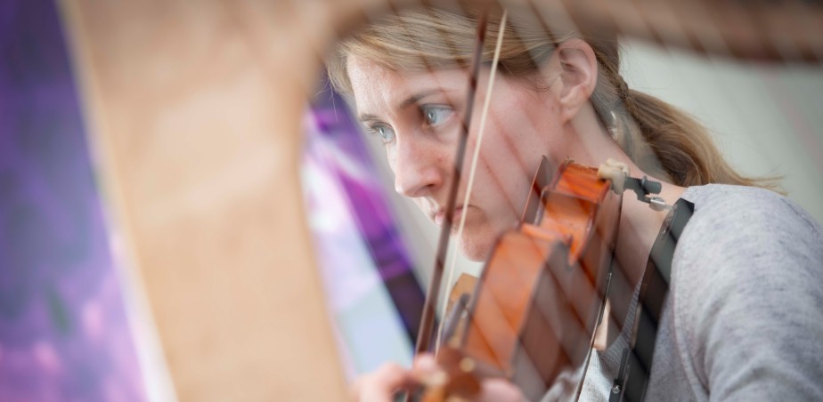 Musician playing a violin