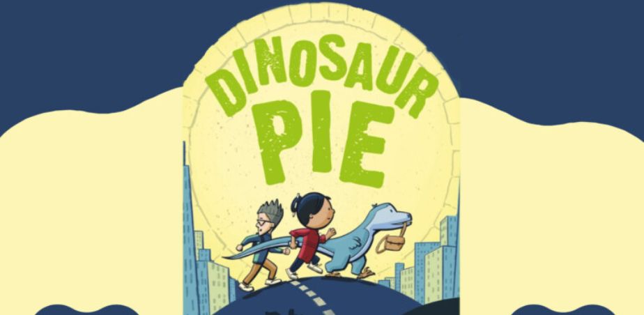 Schools Workshop at the Ark Dinosaur Pie Creative Writing with Jen Wallace. Image book cover of Dinosaur Pie