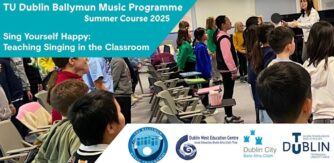 Students in a classroom singing