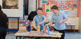 The Pimlico Project - Two boys painting Credit: Jack Caffrey