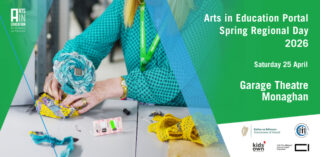 Person creating textile artwork at National Portal Day 2025