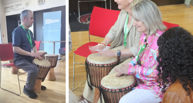 Drumming workshop with Aidan Dunphy at Portal Spring Regional Day 2026 at Garage Theatre Monaghan