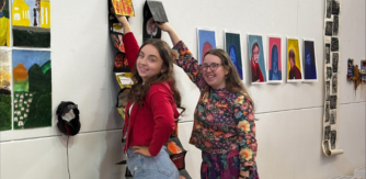 LSAD students hang artwork for teacher education conference and exhibition 2026
