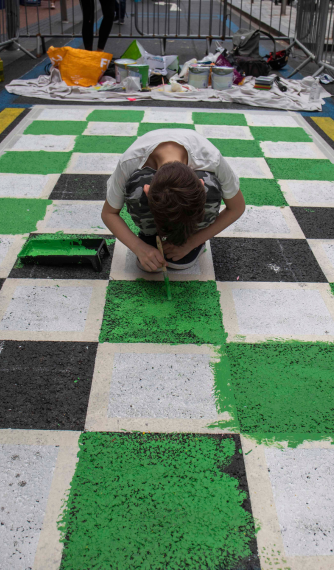 Open Road project install on Oliver Plunkett Street, Cork City. Photo credit: Clare Keogh