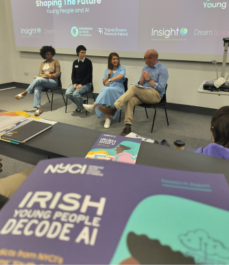 Speakers at NYCI Shaping the Future: Young people and AI talk