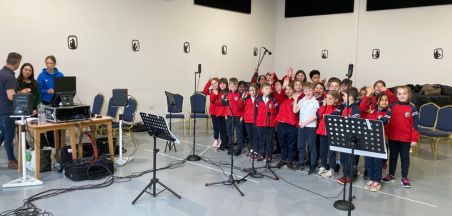 Children from Castlebar Primary School record songs at Music West funded by Creative Ireland Creative Communities. Children from Castlebar Primary School record songs at Music West funded by Creative Ireland Creative Communities.