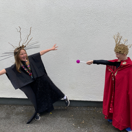 Ms Mulligan's second class dramatising the story of Children of Lir. Ms Mulligan's second class dramatising the story of Children of Lir.