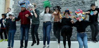 Image copyright Maxwell Photography, Students from Stepaside Educate Together Secondary School at the launch of Creative Schools in the National Gallery of Ireland.