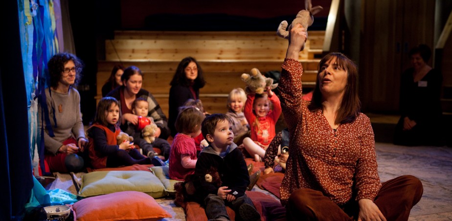 Image copyright - The Ark, Artist Joanna Parkes with participants in a seedling workshop