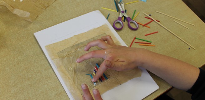 making nature plate - Third Class Pupils, Scoil Mhichil Naofa, Co. Kildare